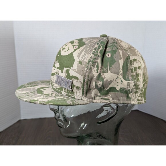 VTG SCARFACE Movie Scene Camo Print Fitted Cap Hat XL Green Tan Camouflage - Picture 5 of 15
